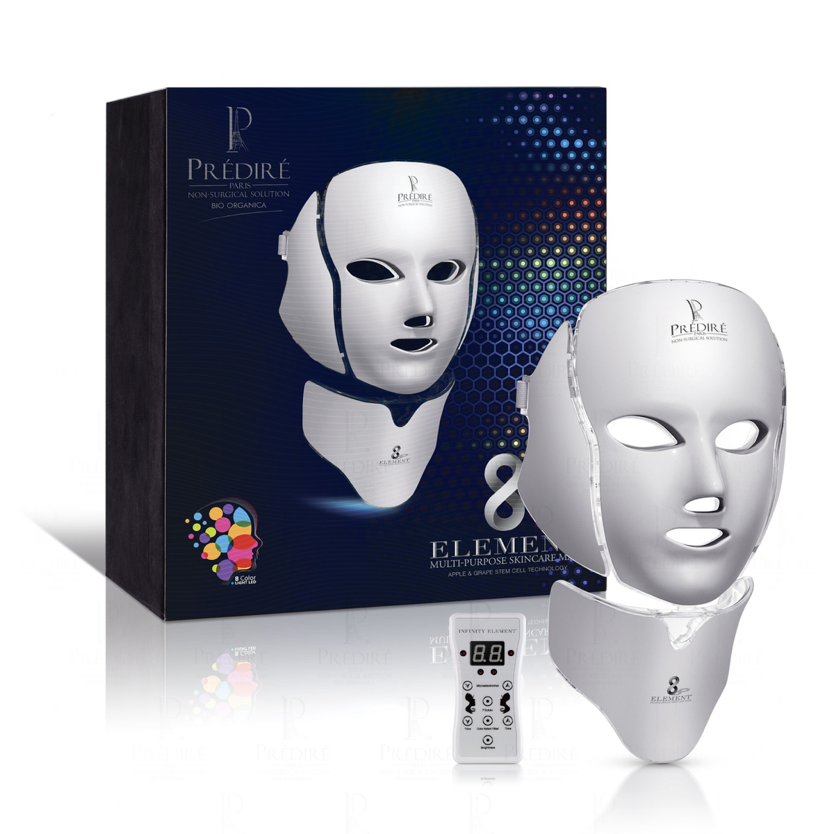 PREDIRE Paris 8 Element Multi Purpose LED Light store Therapy Skincare Mask